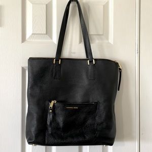 Michael Kors Black Leather Tote Bag